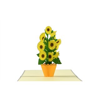 Klappkarte Sonnenblume