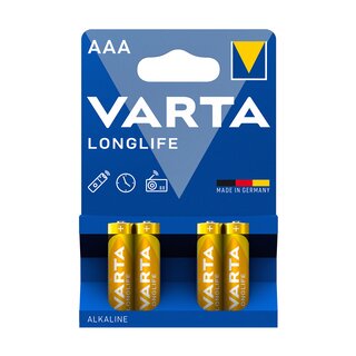Varta Longlife Micro (AAA/LR03) 4er Bl. Alkaline Batterien