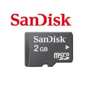 Sandisk Micro SD 2GB mit Adapter