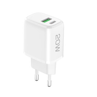 Fontastic Netzteil Ovin, USB-A FC 3 + Typ-C PD 20W weiß
