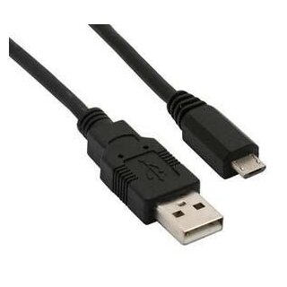 InLine USB A Stecker an Micro B Kabel 1 m schwarz