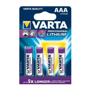 Varta Lithium Batterie Micro AAA/FR03 Professional 4er Blister