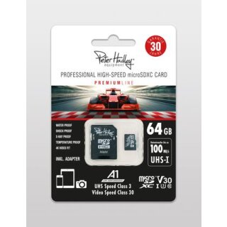 Peter Hadley 64 GB microSDXC-Karte Prof. HighSpeed Class10 UHS-I U3