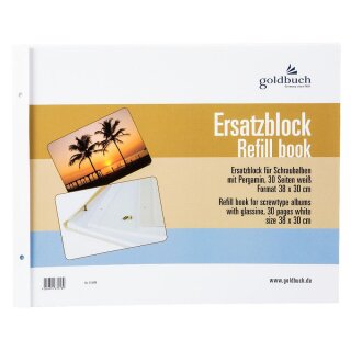 Goldbuch Ersatzblock 38x30cm für Schraubalbum weiße Seiten