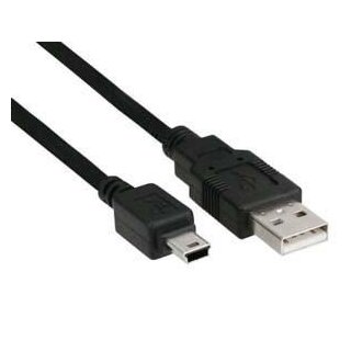 InLine USB-A an mini USB-B Kabel 1 m schwarz