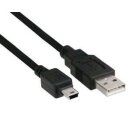 InLine USB-A an mini USB-B Kabel 1 m schwarz