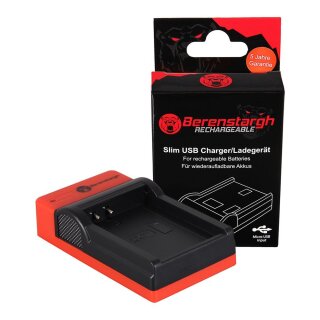 BERENSTARGH Slim Micro-USB Ladegerät f. Olympus BLN-1 OMD EM1 E-M1 EM5 E-M5 EM5 Mark II E-m5 Mark I