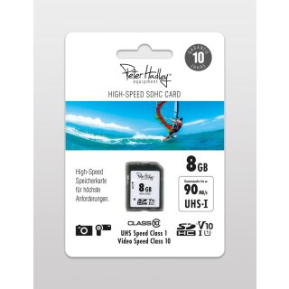 Peter Hadley High-Speed 8 GB SDHC-Karte Cl10 UHS-I, U1, V10 (90/25 MB/s)