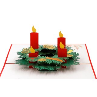 Klappkarte Adventskranz