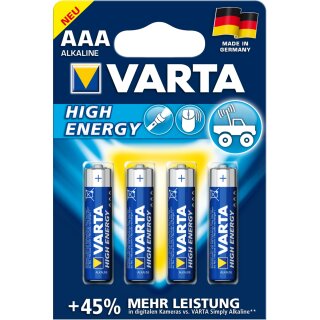 Varta Longlife Power AAA Micro AL4 Alkaline Batterie, 4er-Pack