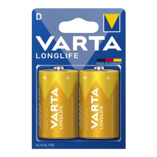 Varta Longlife Mono (D/LR20) 2er Blister Alkaline Batterien