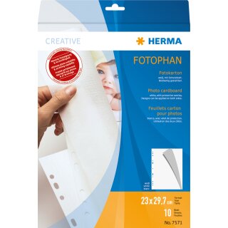 Herma Fotokarton 10 Blatt weiß  23x29,7cm