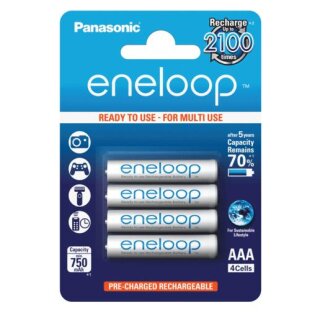Panasonic eneloop AAA 750 mAh Akku ready to use 4er Pack